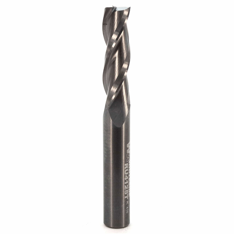 Triple Flute Spiral Router Bit - 3/8" SH 3/8" CD 1" CL 2-1/2" OL - Types:Upcut Spiral Bit